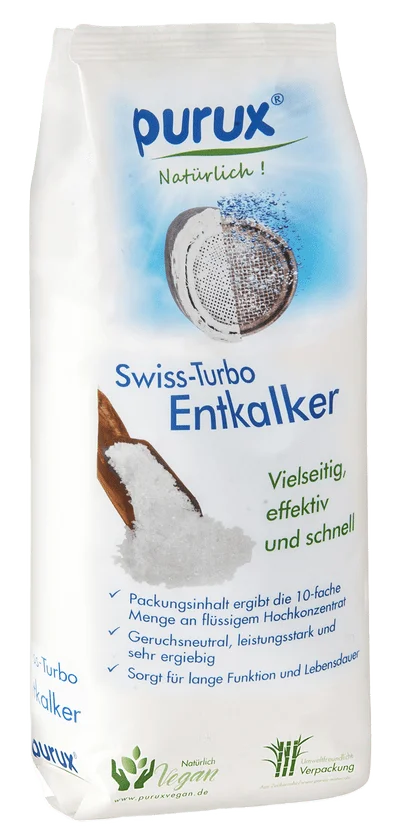 Entkalker Swiss Turbo, 1kg Entkalkungsmittel nachhaltig verpackt